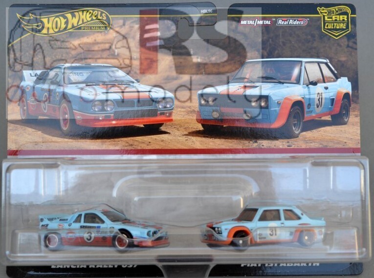 Hot Wheels Premium 2 Pack Lancia Rally 037 & Fiat 131 Abarth